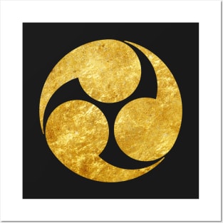 Kobayakawa Mon Japanese clan faux gold Posters and Art